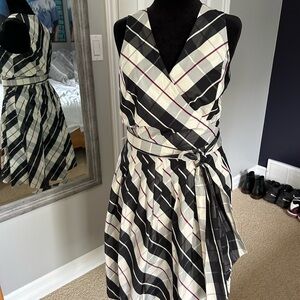 Ralph Lauren Black and White Asymmetrical Dress